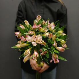 Букет из 7 розовых альстромерий