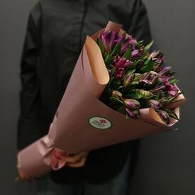 Букет из 11 фиолетовых альстромерий