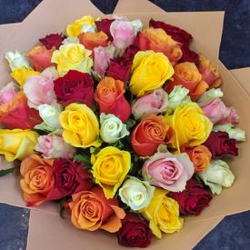Букет из 51 розы микс 40см