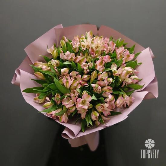 Букет из 19 розовых альстромерий