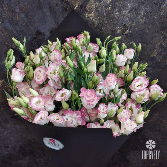 Букет из 15 розовых эустом