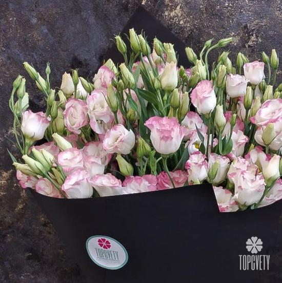 Букет из 15 розовых эустом