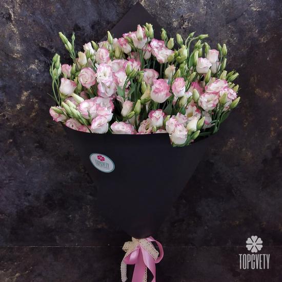 Букет из 15 розовых эустом