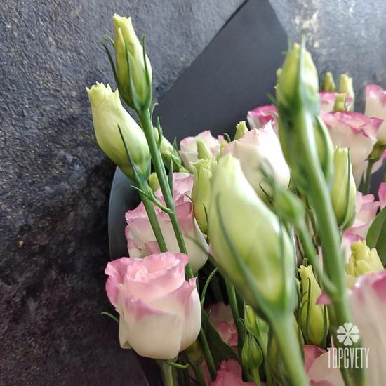 Букет из 15 розовых эустом