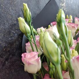 Букет из 15 розовых эустом