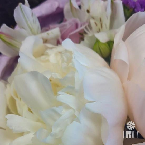 Букет из пионов, гортензий и роз 