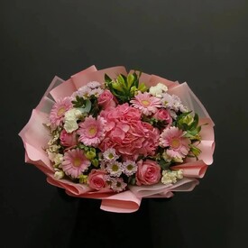Комбо букет + 3 сердца