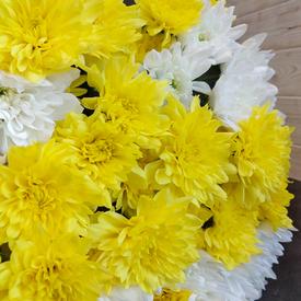 Букет из 15 кустовых хризантем микс