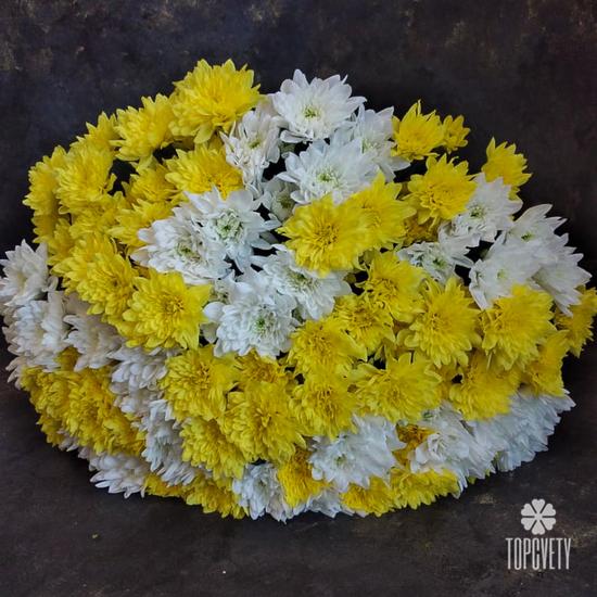Букет из 15 кустовых хризантем микс