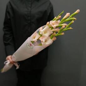 Букет из 3 розовых гладиолусов