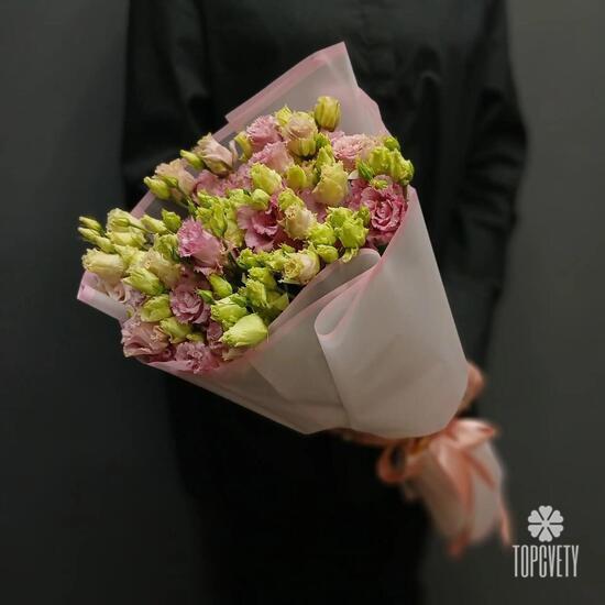 Букет из 9 розовых эустом