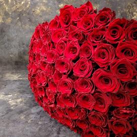 Букет из 75 красных роз