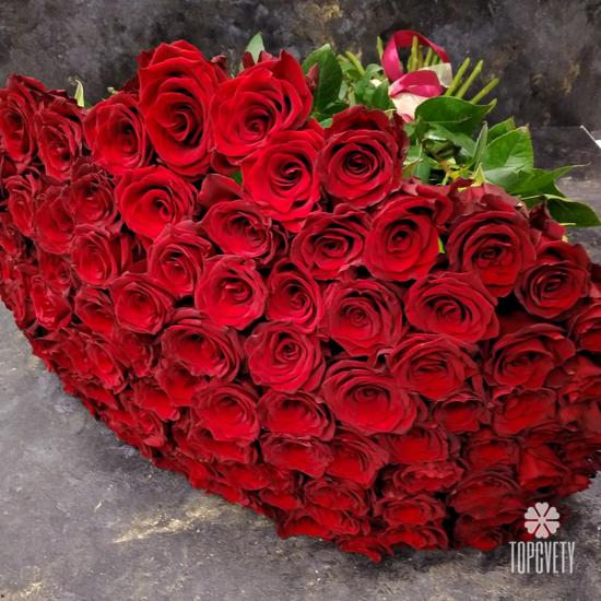 Букет из 75 красных роз