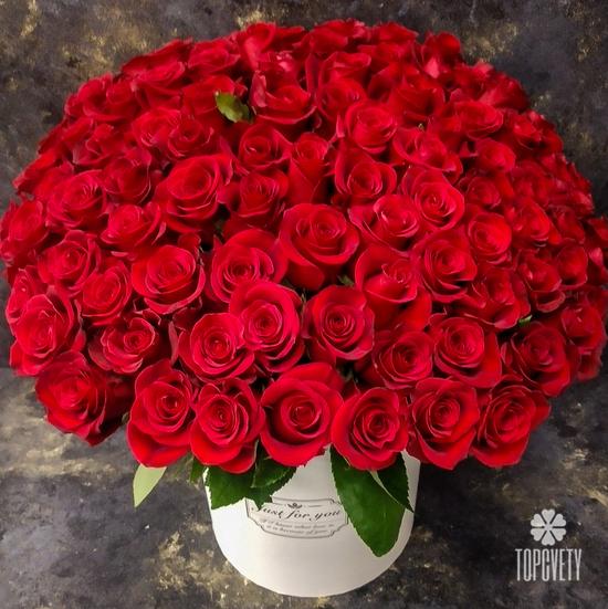 Букет из 75 красных роз Фридом