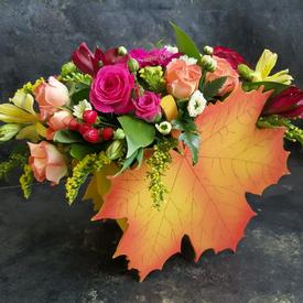 Букет из кустовых роз и гербер