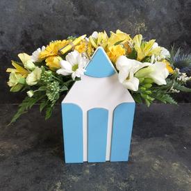 Букет из роз, хризантем и гербер