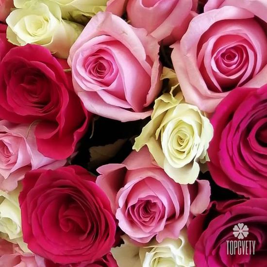 Букет из 51 розы в крафте 40см