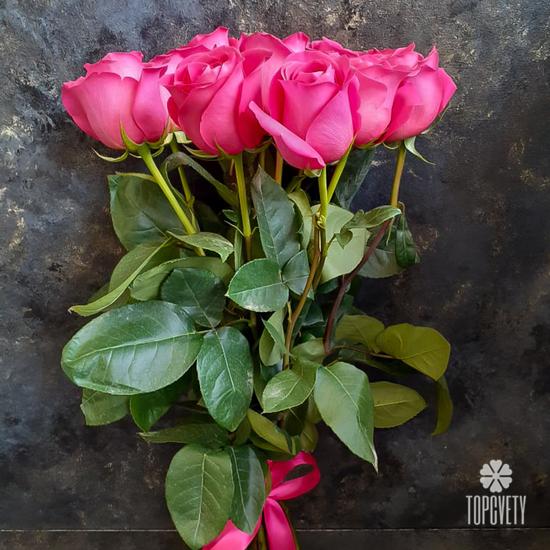 Букет из 11 розовых роз Пинк Флойд 70см