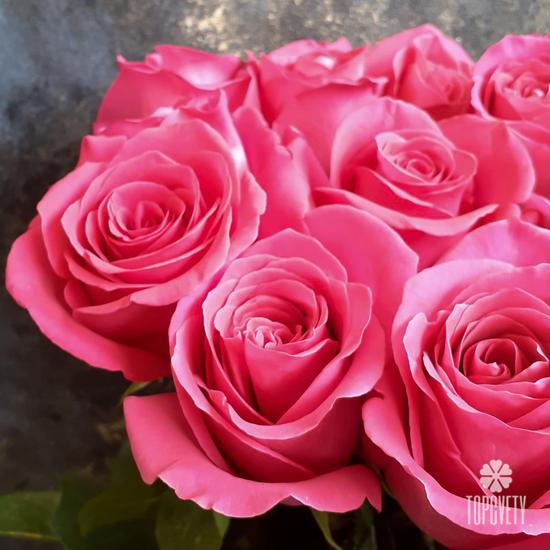 Букет из 13 розовых роз Пинк Флойд 70см