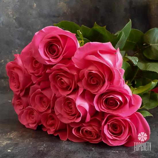 Букет из 13 розовых роз Пинк Флойд 70см