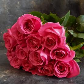 Букет из 13 розовых роз Пинк Флойд 70см