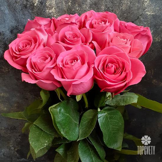Букет из 13 розовых роз Пинк Флойд 70см