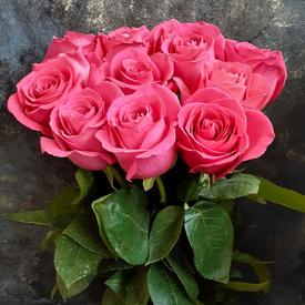 Букет из 13 розовых роз Пинк Флойд 70см