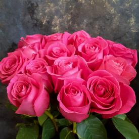 Букет из 15 розовых роз Пинк Флойд