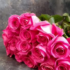 Букет из 15 розовых роз Пинк Флойд