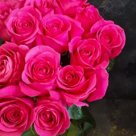 Букет из 19 розовых роз Пинк Флойд 70см
