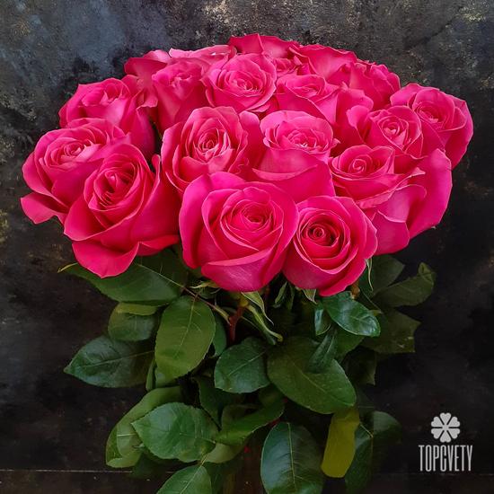 Букет из 19 розовых роз Пинк Флойд 70см