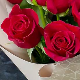 Букет из 11 красных роз Фридом 70см
