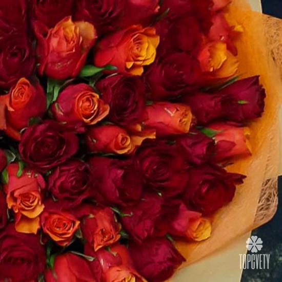 Букет из 101 розы микс 40см