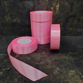 Лента атласная розовая