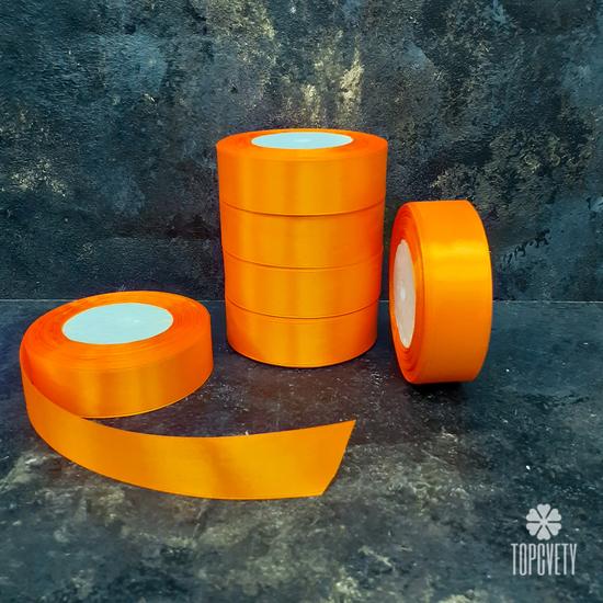 Лента атласная оранжевая