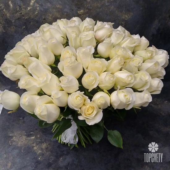 Букет из 51 белой розы
