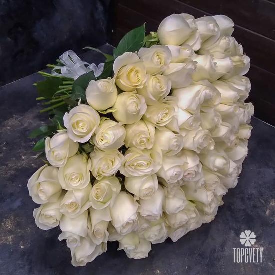 Букет из 51 белой розы