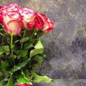 Букет из 21 розовой розы 