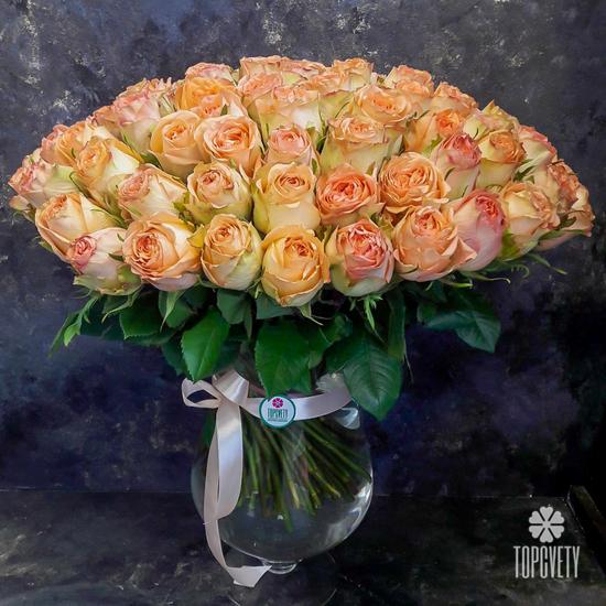 Букет из 51 оранжевой розы 