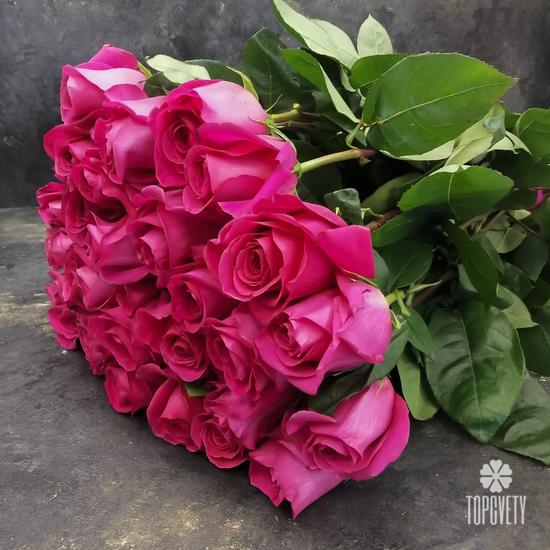 Букет из 17 розовых роз Пинк Флойд  70см