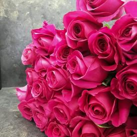 Букет из 17 розовых роз Пинк Флойд  70см