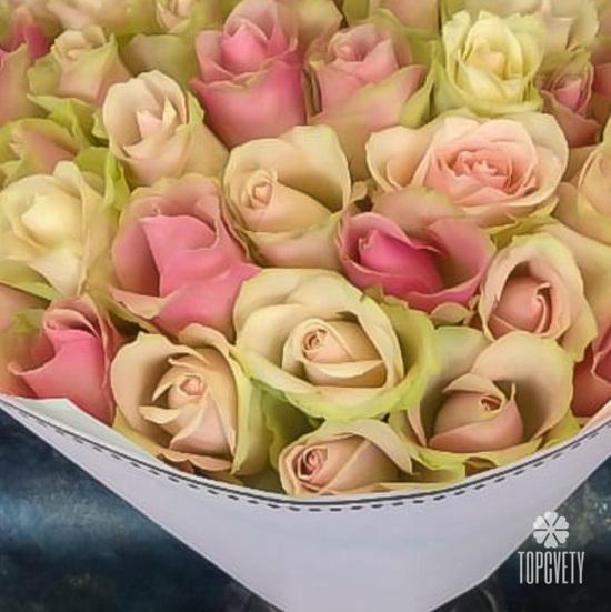 Букет из 51 розовой розы микс 40см