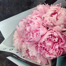 Букет из 7 розовых пионов