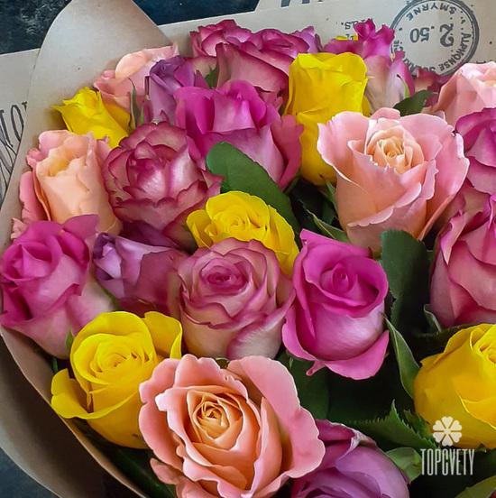 Букет из 51 розы микс 40см