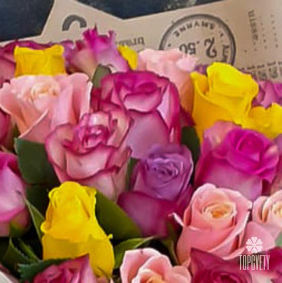 Букет из 51 розы микс 40см