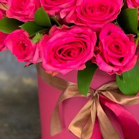 Букет из 35 розовых роз в коробке