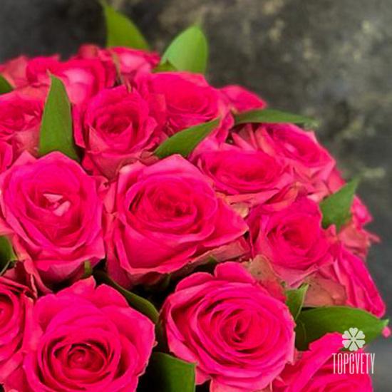 Букет из 35 розовых роз в коробке