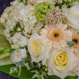 Букет из роз, гортензий и гвоздик