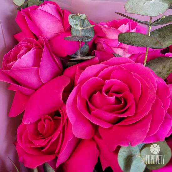 Букет из 11 розовых роз Пинк Флойд 70см