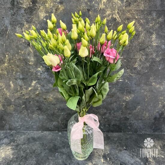 Букет из 15 розовых эустом